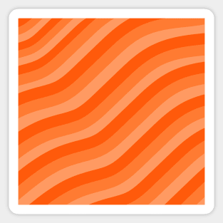 Orange Color Wave Pattern Sticker